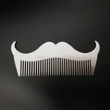 1 шт для бороды, из нержавеющей стали, Антистатическая Расческа Щетка для усов Джентльмен Усы волос формирование обрезные инструменты мини карманные расчески UN384