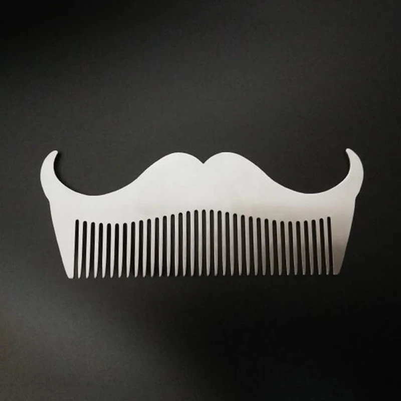 1pc Stainless Steel Beard Comb Anti static Mustache Brush Gentleman