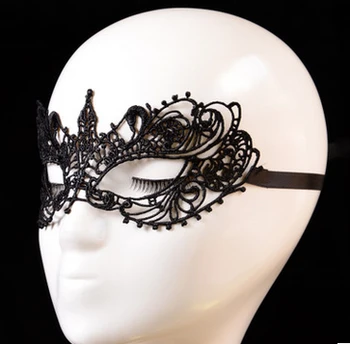 

100pcs Beautiful lady Black Lace Floral Eye Mask Venetian Masquerade Fancy Party Prom Dress Accessories