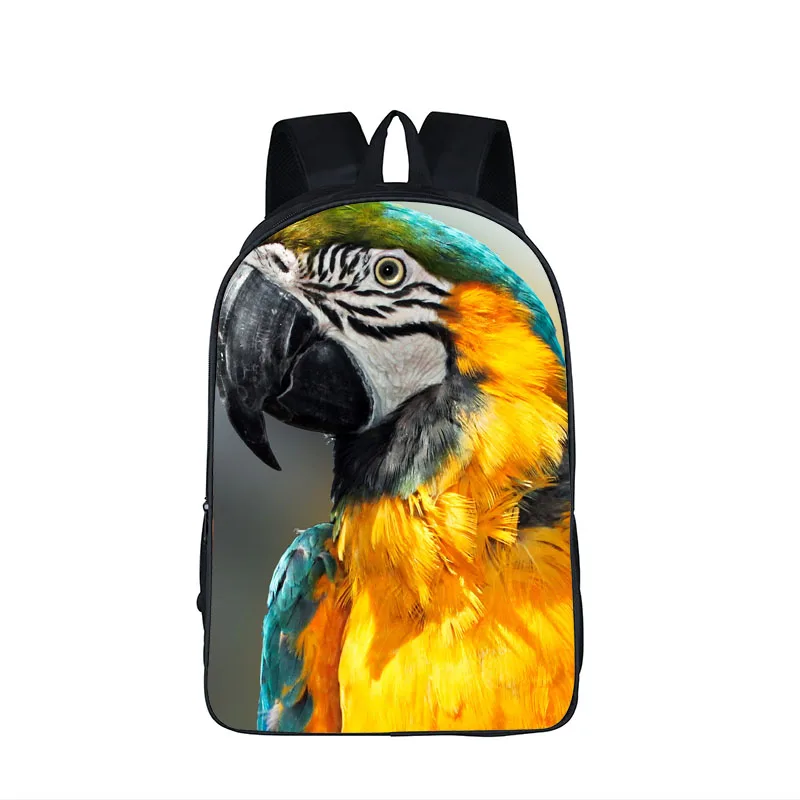 Рюкзаки с тигром с принтом животных для мальчиков и девочек-подростков, Детский рюкзак с изображением совы, орла, детские школьные сумки, Mochila De Lona Escolar Qihong - Цвет: 16YW04