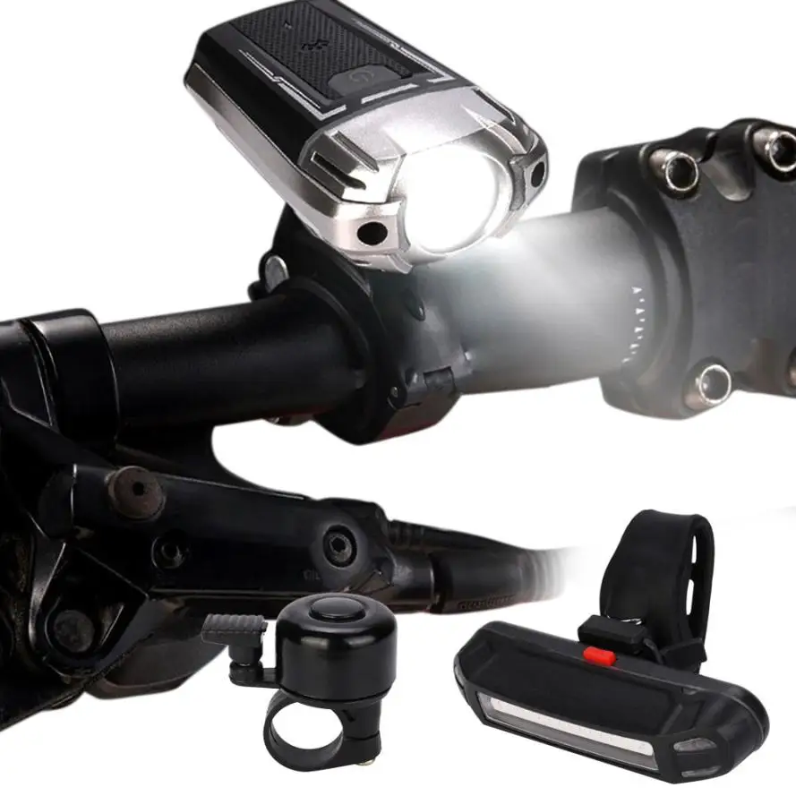 Waterproof USB Rechargeable Bright LED Bicycle Bike Front Light Headlight Lamp Y