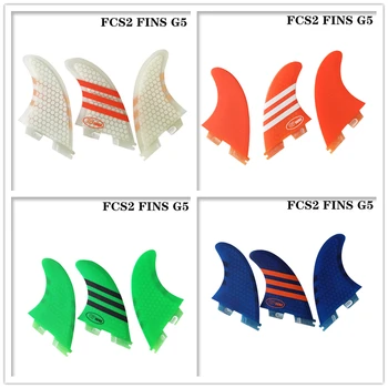 

Surf FCS2 New style G5 fins White/Blue/Red/Green color Surfboard FCSII fins