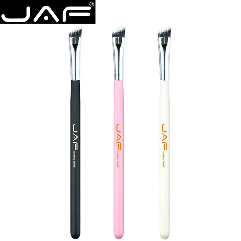 JAF брендовая Черная кисть для бровей Высокое качество синтетические волосы инструменты для макияжа глаз удобная деревянная ручка с серебряной алюминиевой трубкой