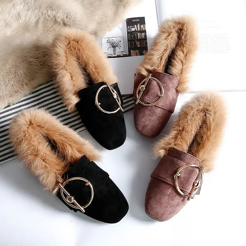 fur moccasins womens