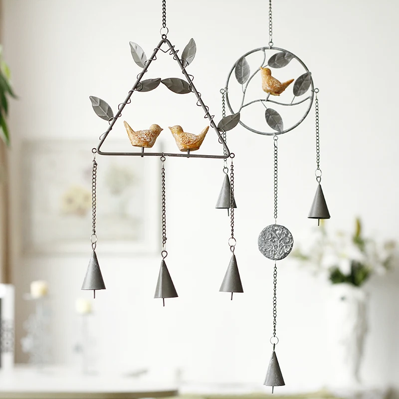 Creative Metal wholesale bird garden wind chime metal decoration for home beautiful decoration