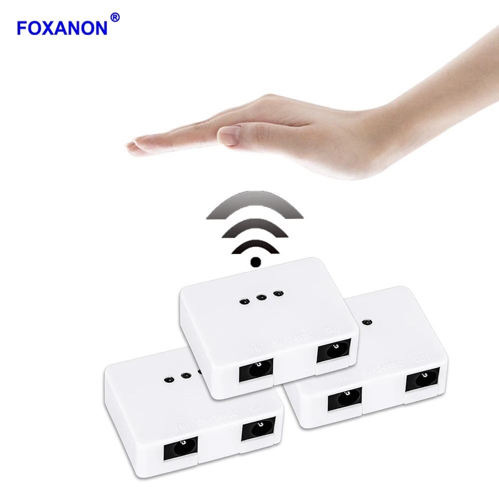 Foxanon DC 5-24V Dimmers IR Hand Sweep Motion Sensor Switch Dete