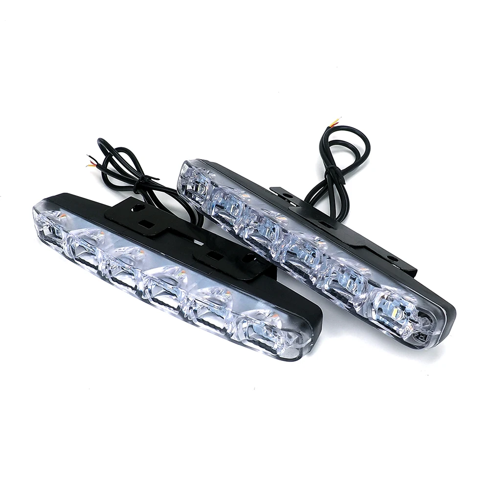 

2Pcs 6 LEDs Car Daytime Running Lights Car-styling DRL Car Daytime Lamp Auto Fog Light Waterproof DC 12V For A3 X3 X4 X5 X6