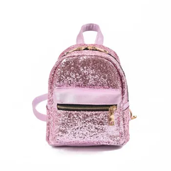 

by dhl or ems 50pcs 2018 New Women PU Leather Sequins Backpack All-match Bag Girls Small Travel Princess Bling Backpacks