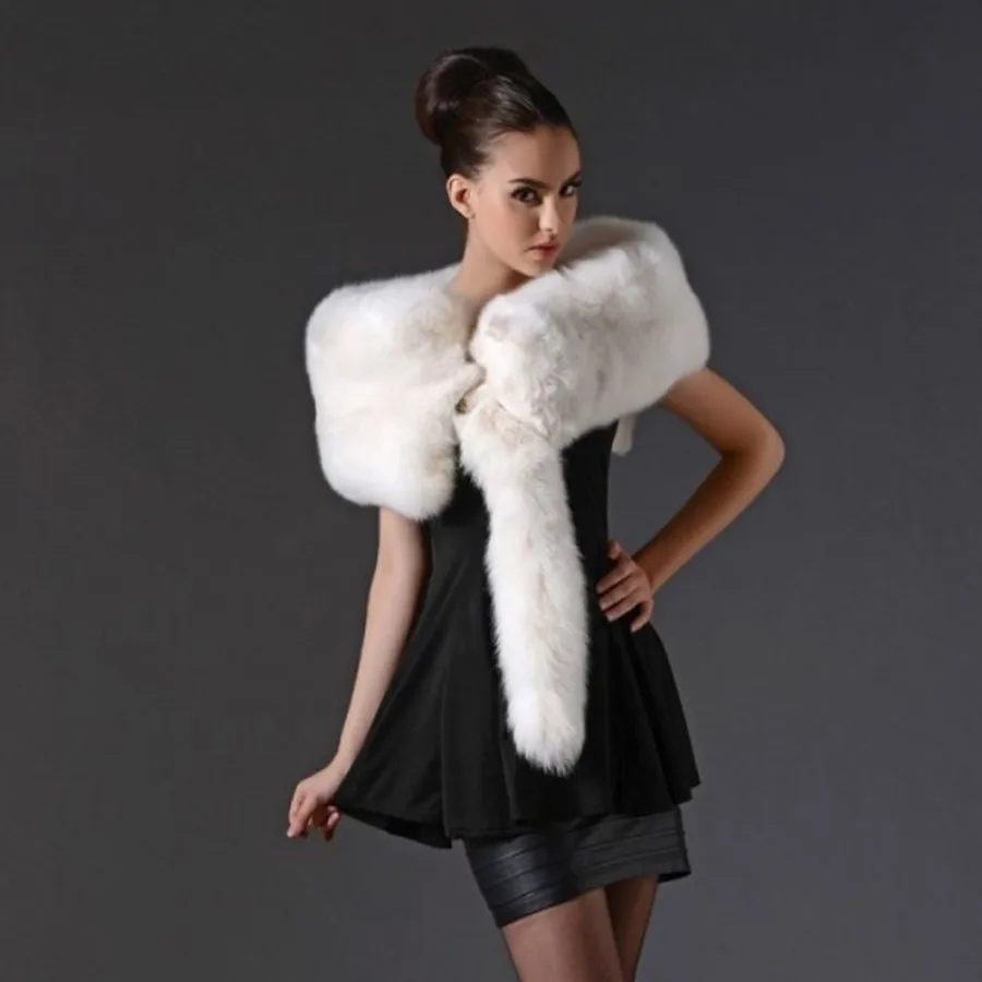Fur Scarves Fox Collar Whole White fox fur fox fur Scarf Shawl Scarves Winter warm Factory direct