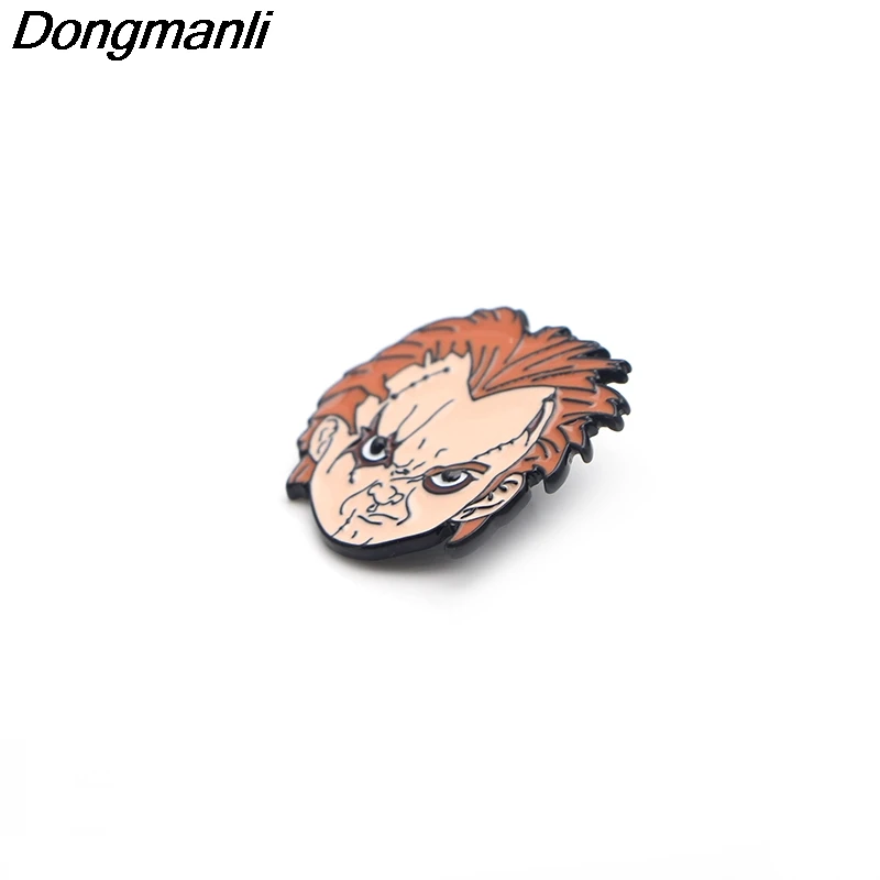 P2775 Dongmanli детская игра Чаки лицо эмаль булавки и броши для женщин мужчин лацкан
