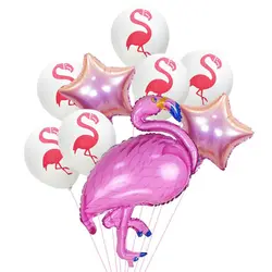 1 компл. Симпатичные Фламинго star фольгированные шары Латекс День рождения шары Свадебные Юбилей День Святого Валентина украшения поставки