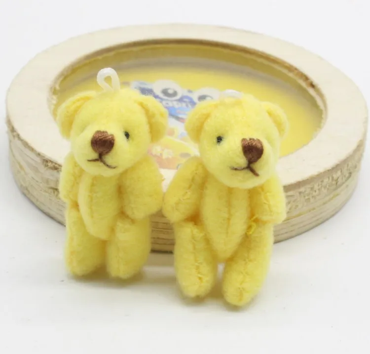 50 шт. супер каваи мини 4 см совместное бабочкой плюшевый медведь детские мягкие игрушки куклы свадебный подарок для детей