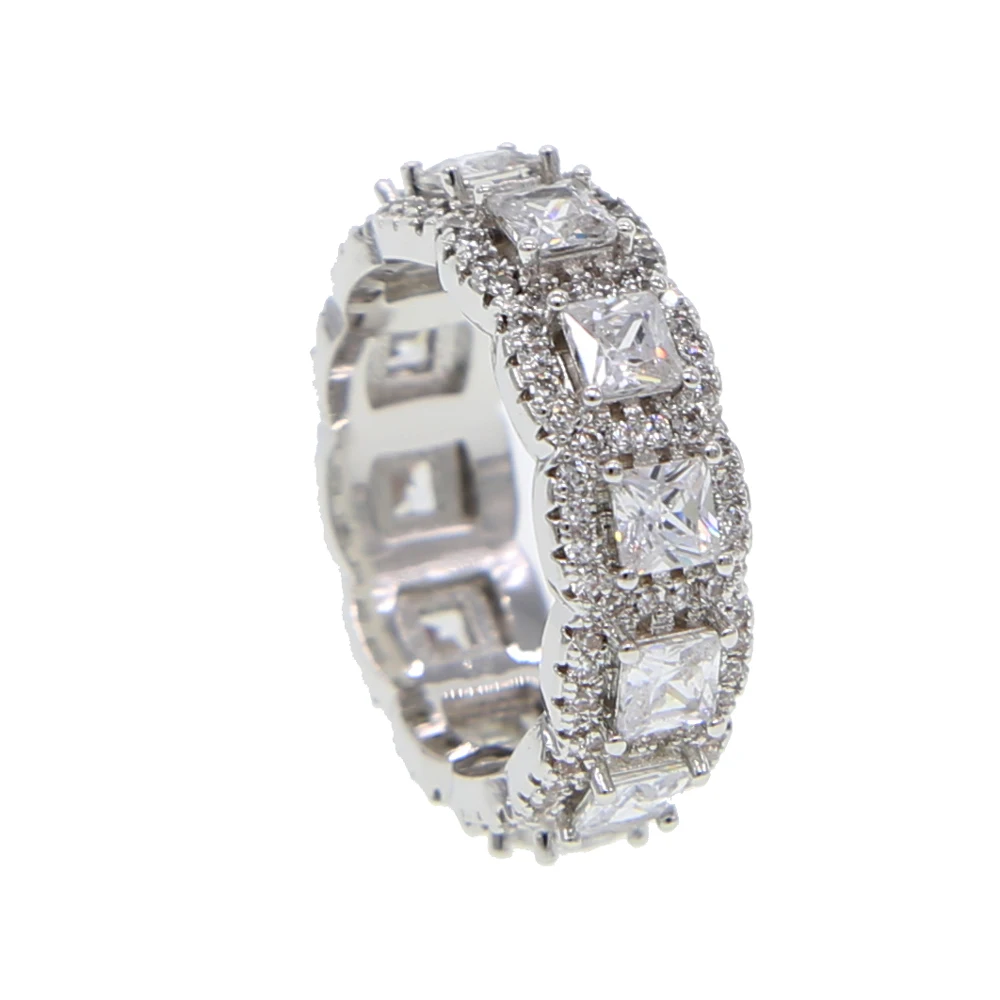 Фианит кольцо винтажный, с серебряным покрытием серьги обручальные кольца для женщин Gold filled украшения для пальцев красный и зеленый квадрат кольца