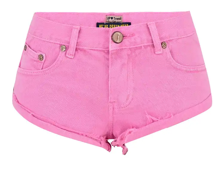 pink cut off shorts