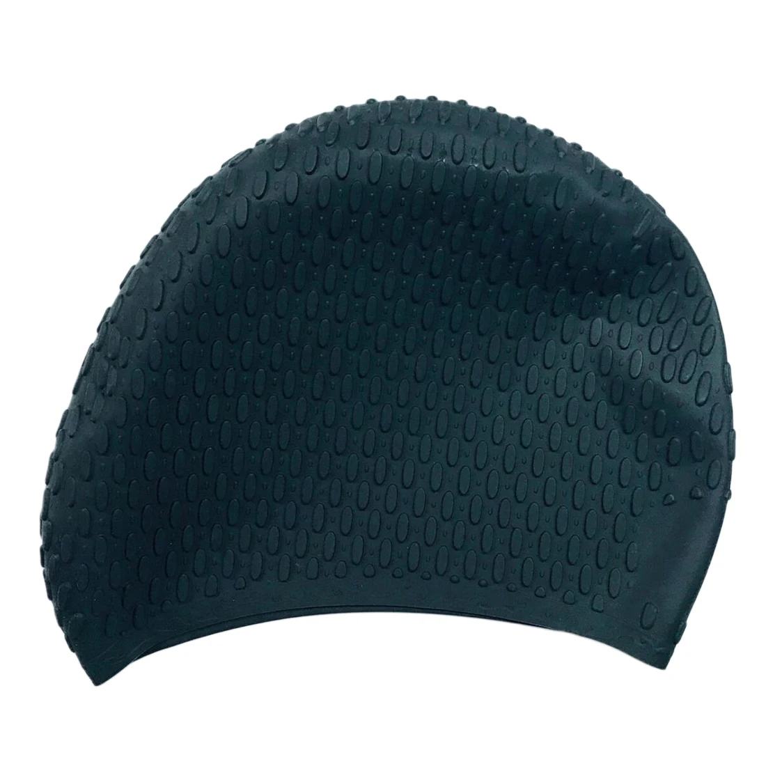 Многоцветный силиконовые плавания Крышка шляпа защитить ухо длинные волосы водослива колпачки плавание - Цвет: Черный