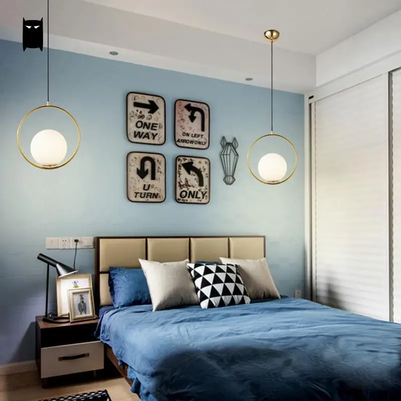 Us 156 0 Rose Gold Ball Globe Kugel Anhanger Leuchte Moderne Korean Nordic Hangelampe Armaturen Dekoration Esstisch Bett Zimmer In Pendelleuchten