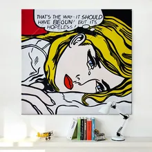 Картина из парусины, роя Lichtenstein, поп-арт, мультяшная картина маслом, настенные картины для гостиной, домашний декор, caudros decoracion03