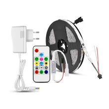 Светодиодные ленты света WS2811 DC12V RGB 30 светодиодный s/М, 5 м 5050SMD программируемый индивидуальный адресуемый цифровой мечта Цвет ленты лампы