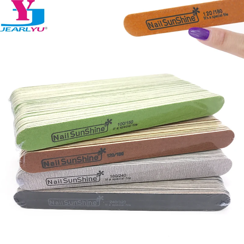 50 Pcs Wooden Nail File 80/100 100/150 120/180 180/240 240/320 Nail