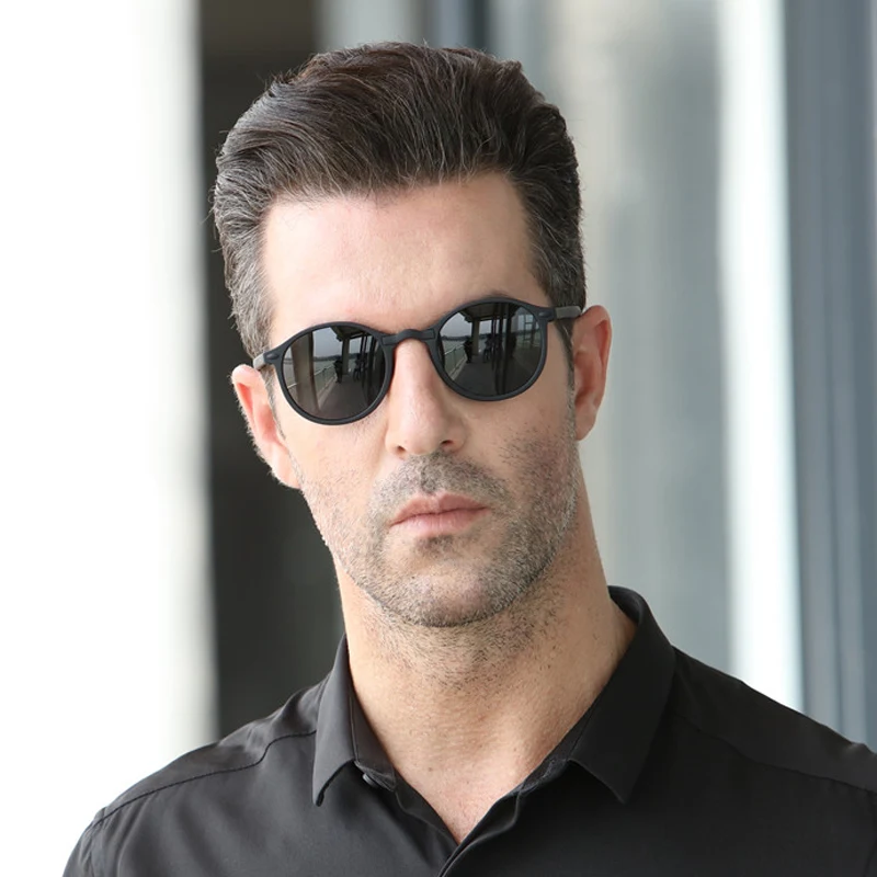 

LongKeeper Unisex Polarized Sunglasses Women Round Mirror Sun Glasses Men Classic Driving oculos feminino UV400