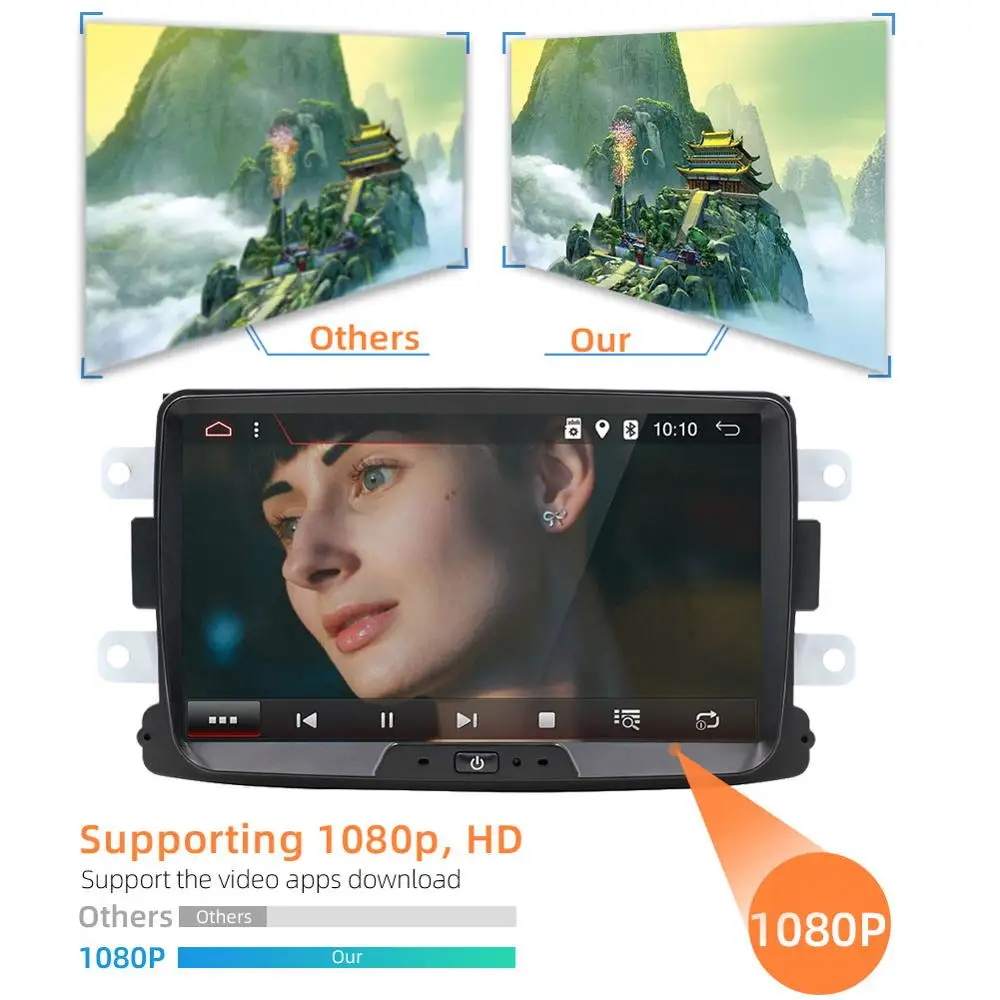 Cheap Bosion Android 9.0 8Core 2GB+32GB GPS Navigator Radio For Dacia Duster Logan Sandero Car DVD Central Cassette Player 4