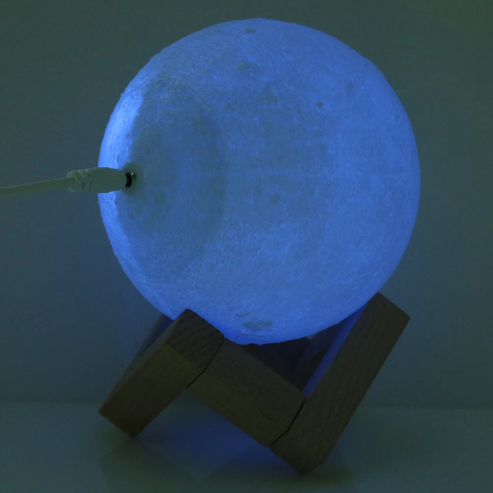 USB Light Touch 3D печать Луны лампы Luminaria Освещение спальни лампа Батарея питание ночь