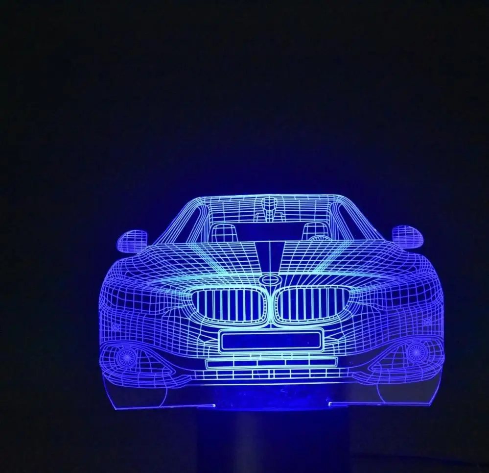 Ночник украшения дома Рождественский Декор 3D Оптические иллюзии стол лампа