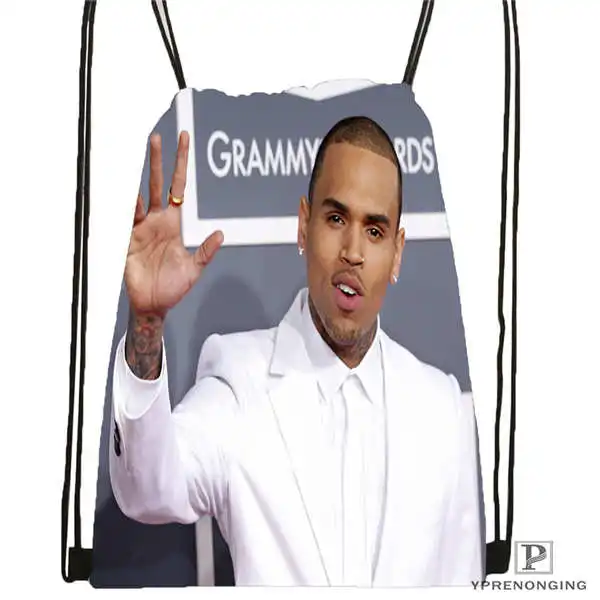 Drawstring Backpack Custom Chris-Brown-Royalty походная сумка на шнурке Cute Daypack Kids Satchel(черная спинка) 31x40 cm#180611-03-122 - Цвет: Drawstring Backpack