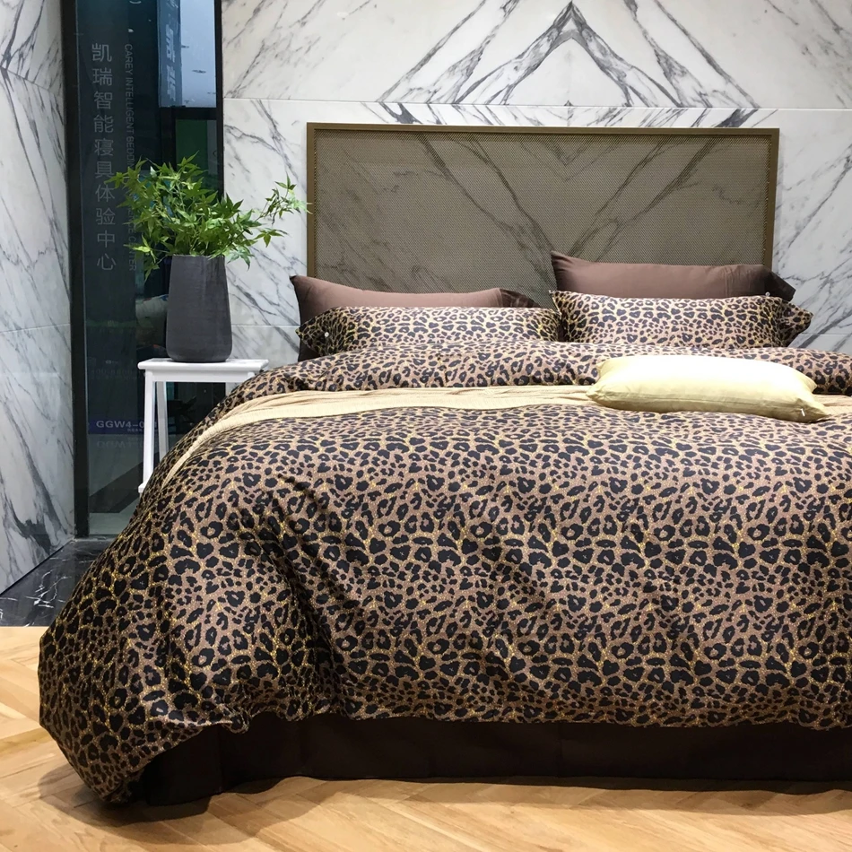 Cotton Modern Geometric Bedding Promotionshop For Promotional - Leopard Designer Bedding Set Queen King Size Fascinated Duvet Cover Bedsheet Bedding Pillowcase S Egyptian Cotton Bed Linen cotton modern geometric bedding promotionshop for promotional - leopard designer bedding set queen king size fascinated duvet cover bedsheet bedding pillowcase s egyptian cotton bed linen