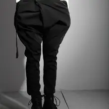 27-44 Новинка мужская одежда модные Асимметричные новые шаровары штаны-шаровары конические брюки плюс размер костюмы певицы