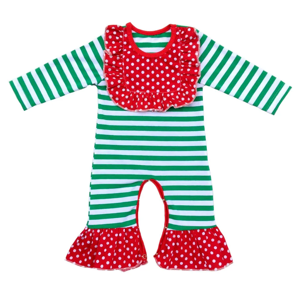 Объемный комбинезон в цветочек с рюшами для маленьких мальчиков и девочек, песочник для сна, одежда для больницы, ночная Пижама с оборками, рождественские подарки - Color: 11