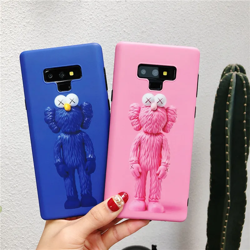 

New Toys Kaws Case for Samsung Galaxy S9 S8 Plus S7 Edge Note 9 8 Cute Cartoon Sesame Street matte soft imd phone cover coque