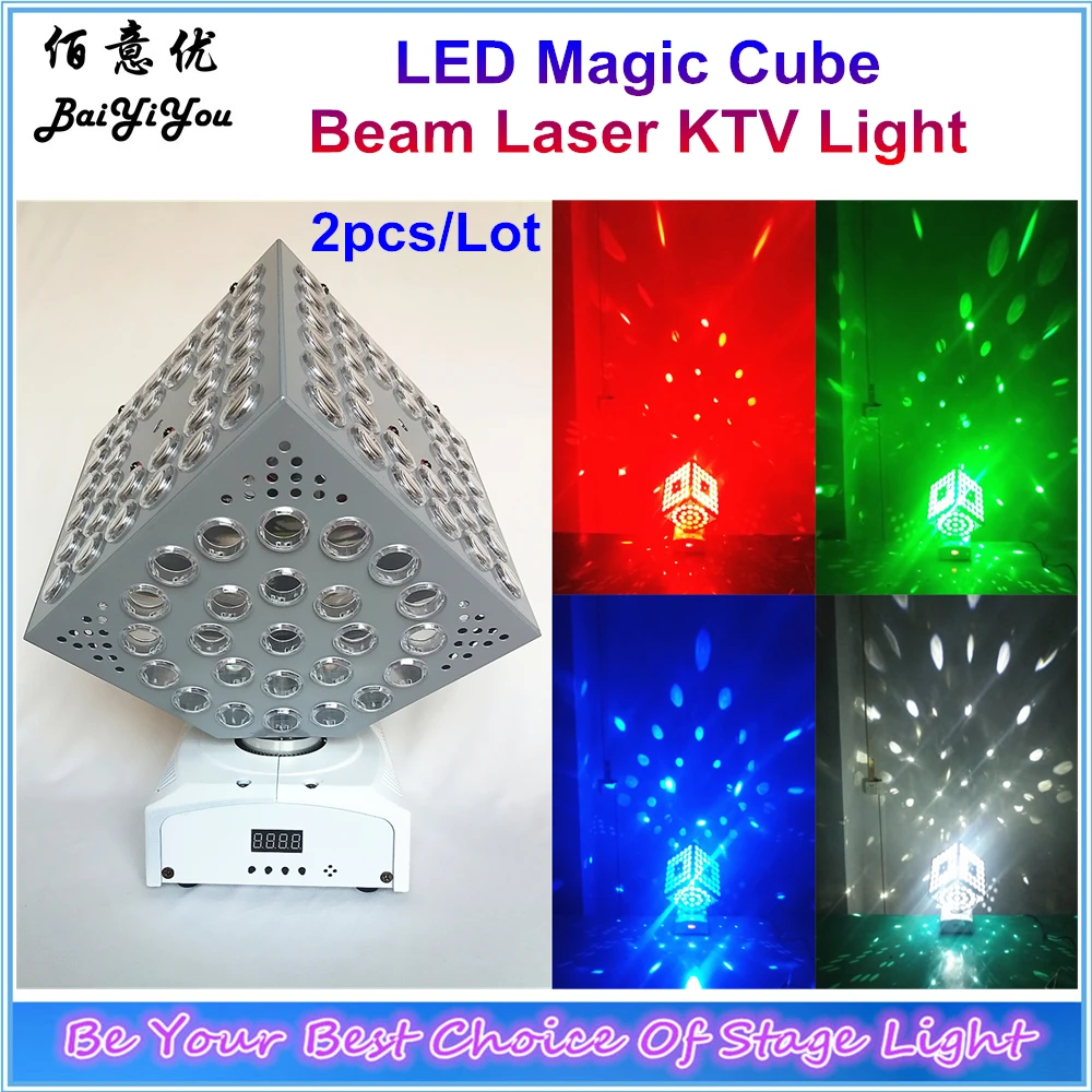 

80W LED Moving Head Magic Cube Laser Beam Light LED RGBW Rubik Cube Beam RG Laser Light For KTV DJ Disco Night Club Party