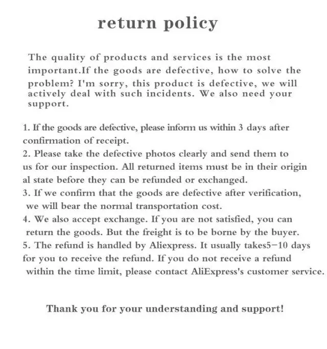 return policy
