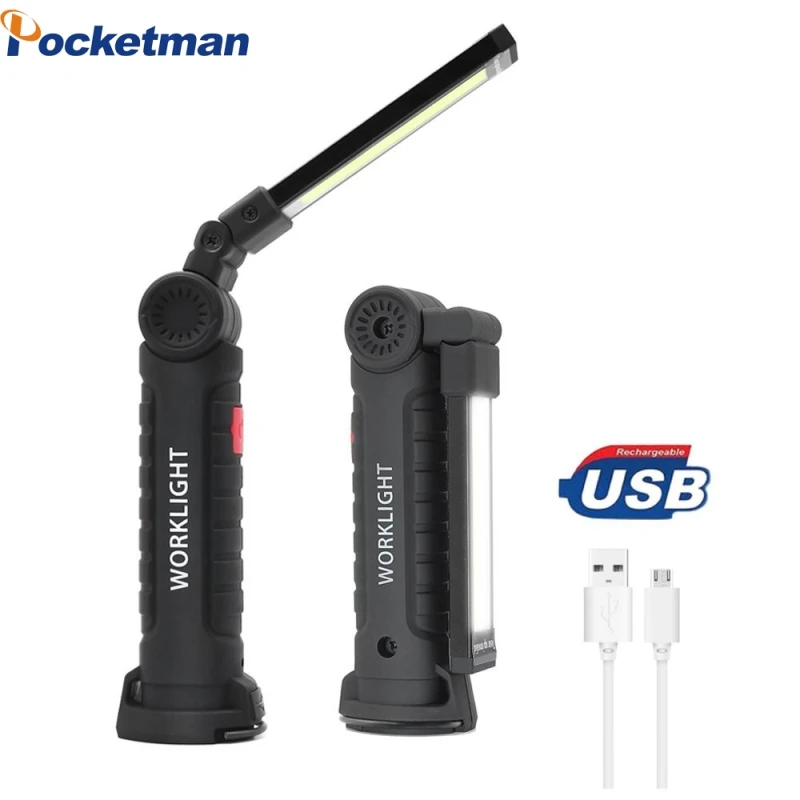 Rechargeable Portable COB Work Lights Ultra Bright LED Flashlight