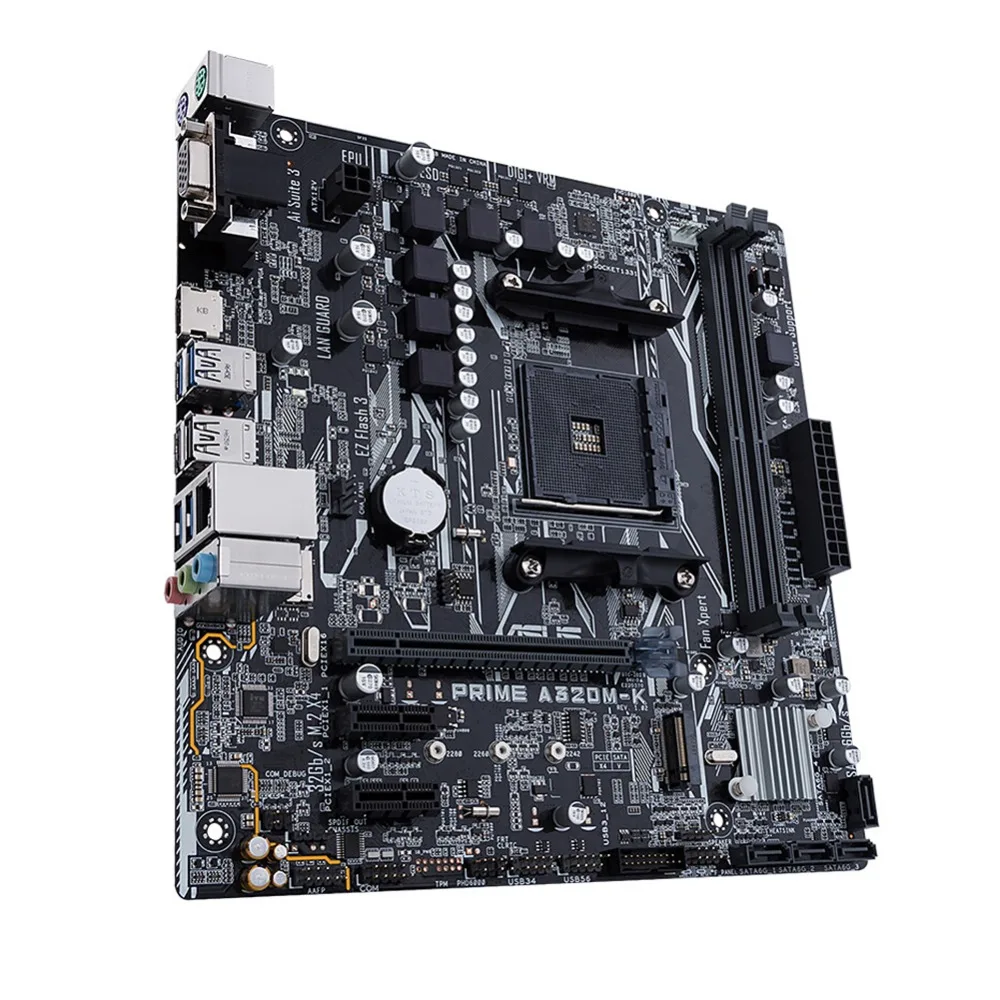 Материнская плата ASUS PRIME A320M-K AMD Ryzen для разъема AM4 DDR4 32G HDMI VGA M.2 USB3.1 SATA3.0 PCI-E 16X Micro ATX для настольных ПК