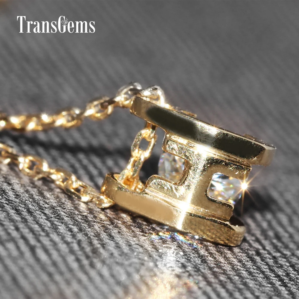 Ожерелье с подвеской TransGems однотонное ожерелье из розового золота 18 К 0 4 карат 5 мм