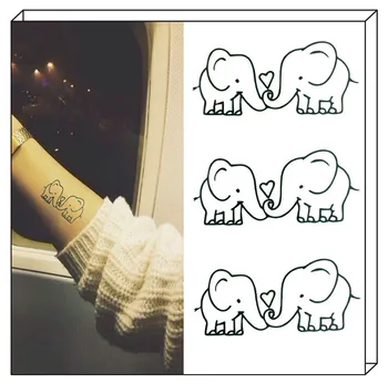 

1Pc Cartoon Elephant Love Pattern Body Art Waterproof Removable Paste for Health Care Supplies