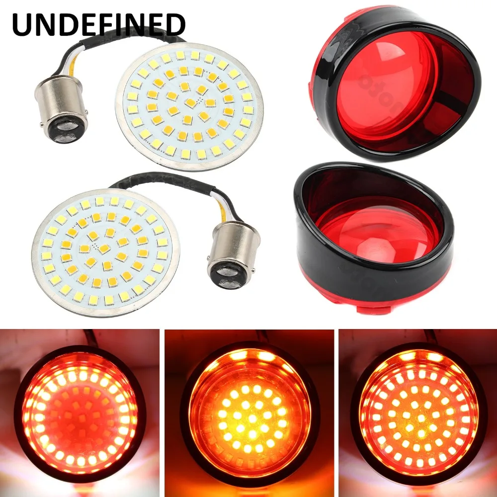 

Bullet LED Motorcycle Turn Signal Indicator Light w/ Len Cover For Harley Sportster XL1200 883 Softail Dyna FLSTF 2012-2017 1157
