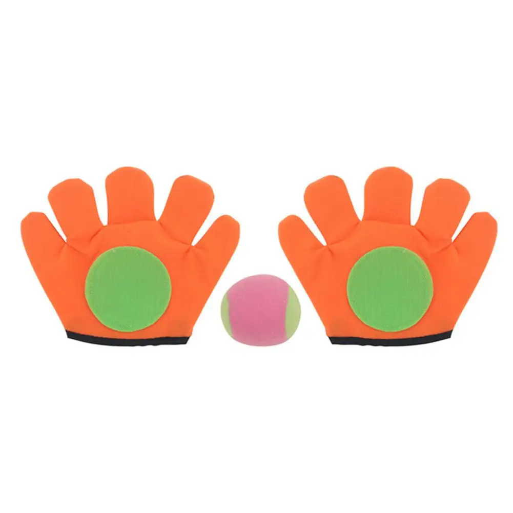 

Fashion Outdoor Catch Toy Throw Ball Sucker Racket Sticky Gloves Children Playing Game