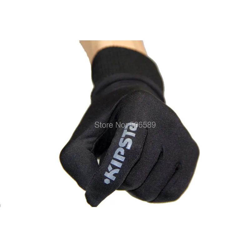 Наружные Перчатки взрослые для бега теплый материал полиэстер черный XXL
