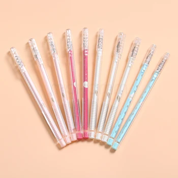 

Transparent Cute Kawaii Natural Gel Ink Pens Writing Supply Office Accessory Stationery School Stationery 0.5mm Black Blue Ink