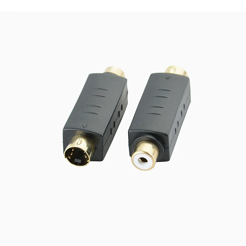 

4 PIN S-VIDEO Male To TV RCA AV Female Plug Cable M to F Pin S Video Adapter free shipping