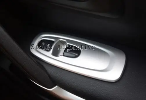 

For Renault Kadjar 2016 2017 ABS Inner Door Window Lift Regulator Switch Button Cover Kit Trim 4 Pcs / Set