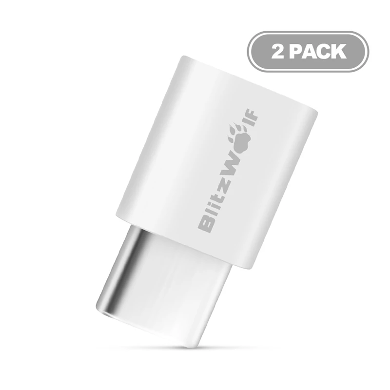 BlitzWolf BW-A2, 2 шт./лот, Micro USB для usb type-C, USB C, адаптер для мужчин и женщин, преобразующий разъем для Xiaomi, для телефонов huawei