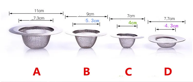 Разные размеры круглый умывальник отходов из нержавеющей стали, Кухня Раковина сетчатый фильтр Волшебная корзина для fregadero Слива Ловец волос