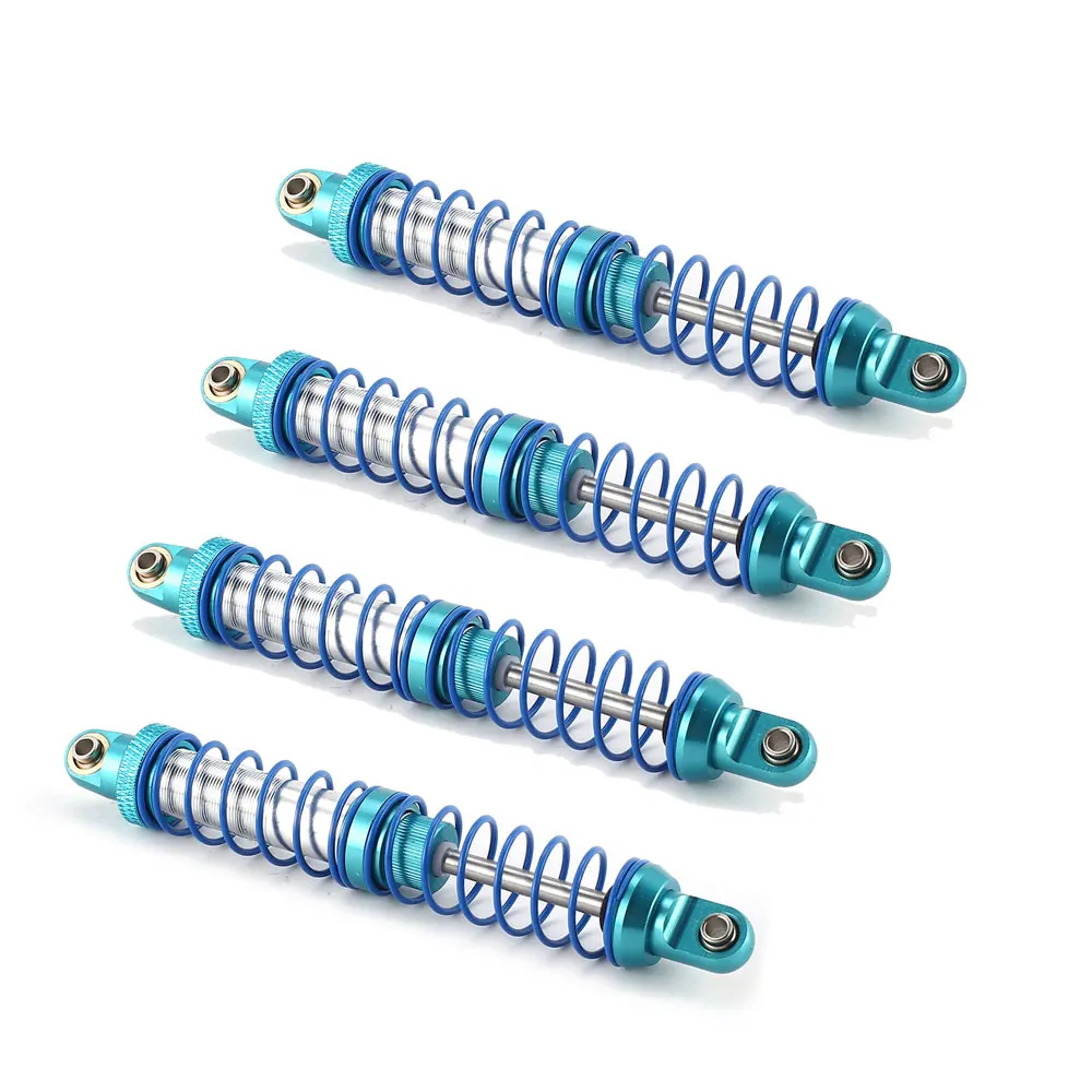 RC Alu Stoßdämpfer Set Für WPL D12 1/10 - 4-teilig, Lochabstand 35mm, Blau