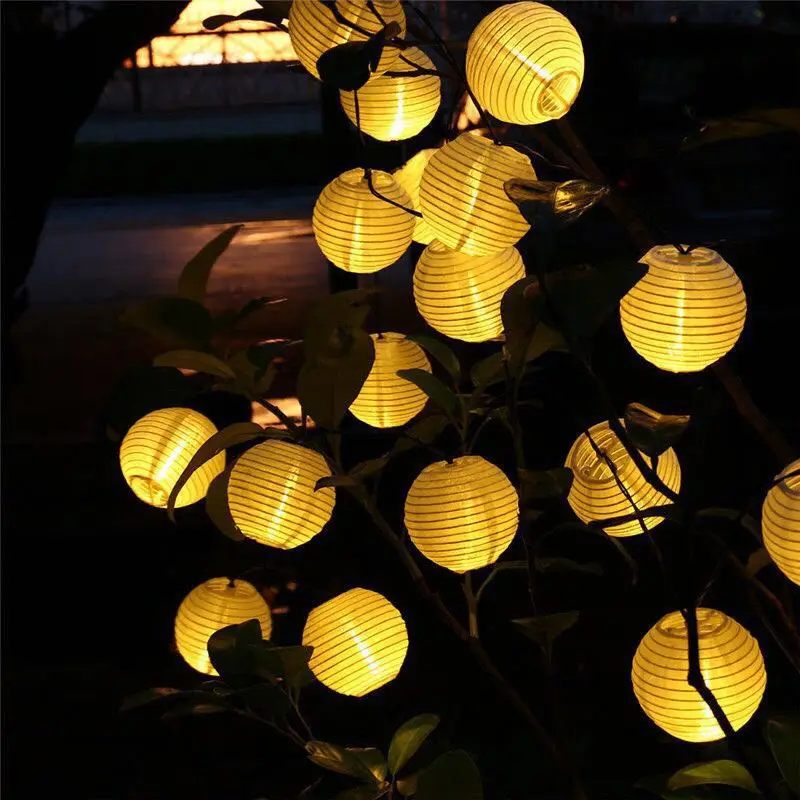 

Solar Light LED Lantern String Lights Ball 10/20 LED Solar Garland Outdoor Fairy Lights Christmas Lighting for Garden Decoration