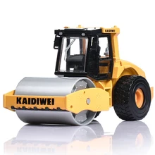 Kdw liga diecast única roda de aço caminhão de rolo de estrada 1:50 engenharia veículo modelo de metal crianças hobby modelo brinquedos para crianças