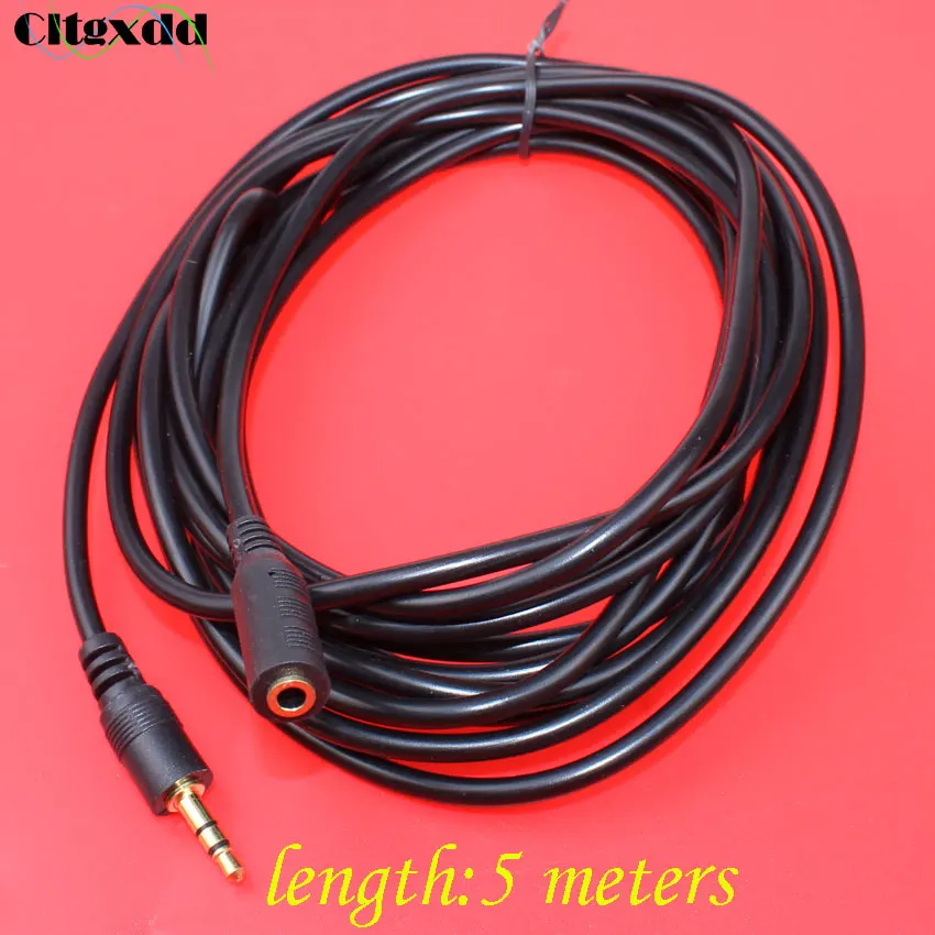 cltgxdd 3.5mm Jack Audio Stereo Earphone headphone Extended Cable Cord Male to Female Audio Cable GDeals length:1.5M 3M 5M 10M - Цвет: 5M